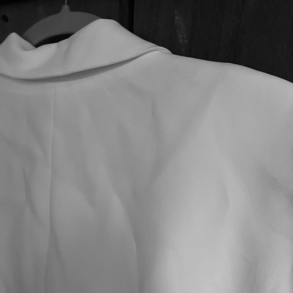 AQUA Side Heraldic Button Blazer - Exclusive White Lined Long Sleeve Crepe XXL - Picture 11 of 11